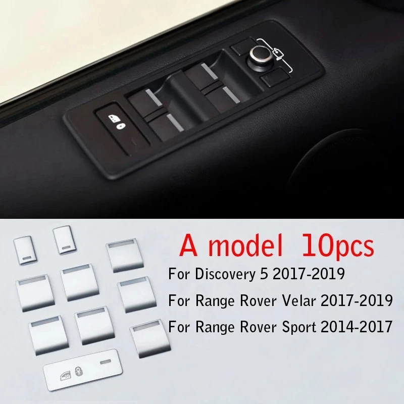 

Автомобильная дверь подлокотник окно подъемник кнопка Крышка Накладка для Range Rover Vogue/ Range Rover Sport Velar/Discovery 5 стикер для стайлинга