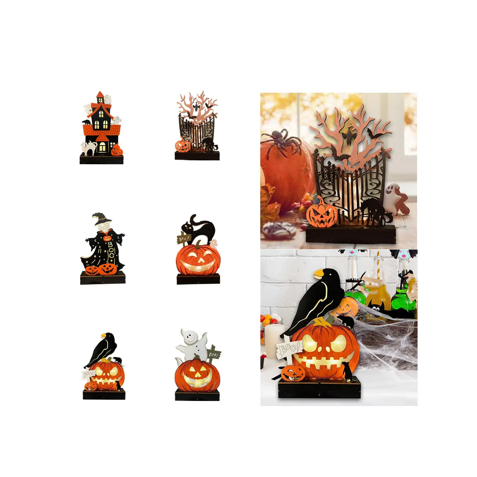 ديكورات الهالوين الداخلية، تمثال فريد من نوعه، مجموعة خفيفة الوزن، دعامة مخيفة مبتكرة لغرفة المعيشة وأعياد الميلاد وحفلات المكتب المنزلي #4