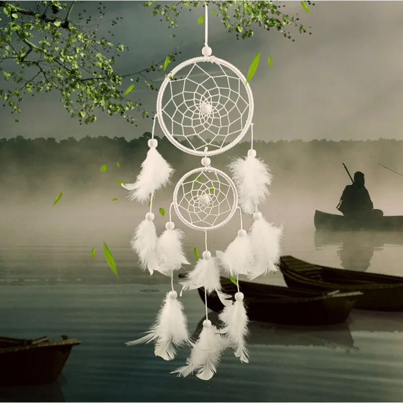 New Dream Catcher Room Decor Feather Weaving Catching Up The Dream Angle Dreamcatcher Wind Chimes Indian Style Religious Mascot