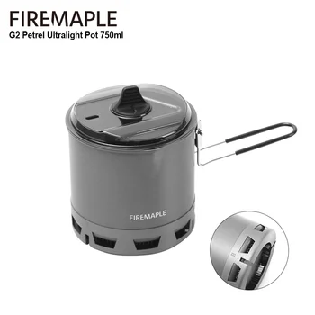 Fire-Maple G2 Petrel 초경량 냄비 하이킹 여행 캠핑을위한 경량 야외 고효율 열교환 기 냄비 750ML