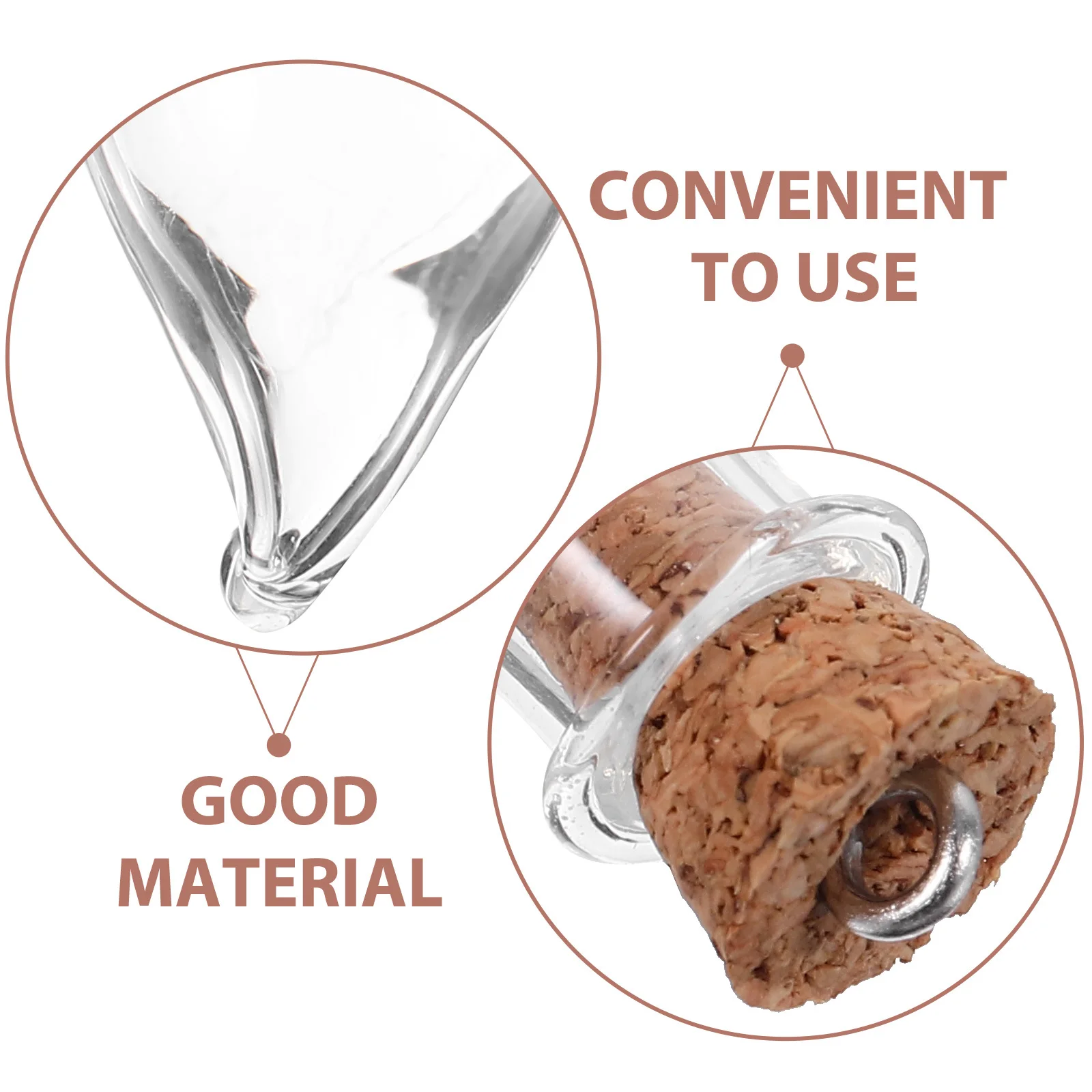 

10pcs Mini Glass Bottles With Cork Stopper, Wish Bottle, Sand Jar, Perfume Container, Decorative Pendant, Small Storage Jars,