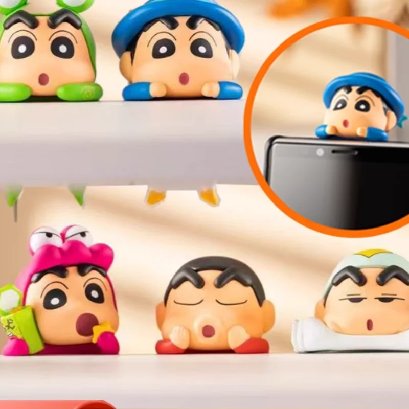 52 لعبة الأصلي تلوين شين تشان Kawaii أرقام صناديق أعمى اللعب أنيمي نموذج الهاتف المحمول وشاشة الكمبيوتر سيارة حلية اللعب