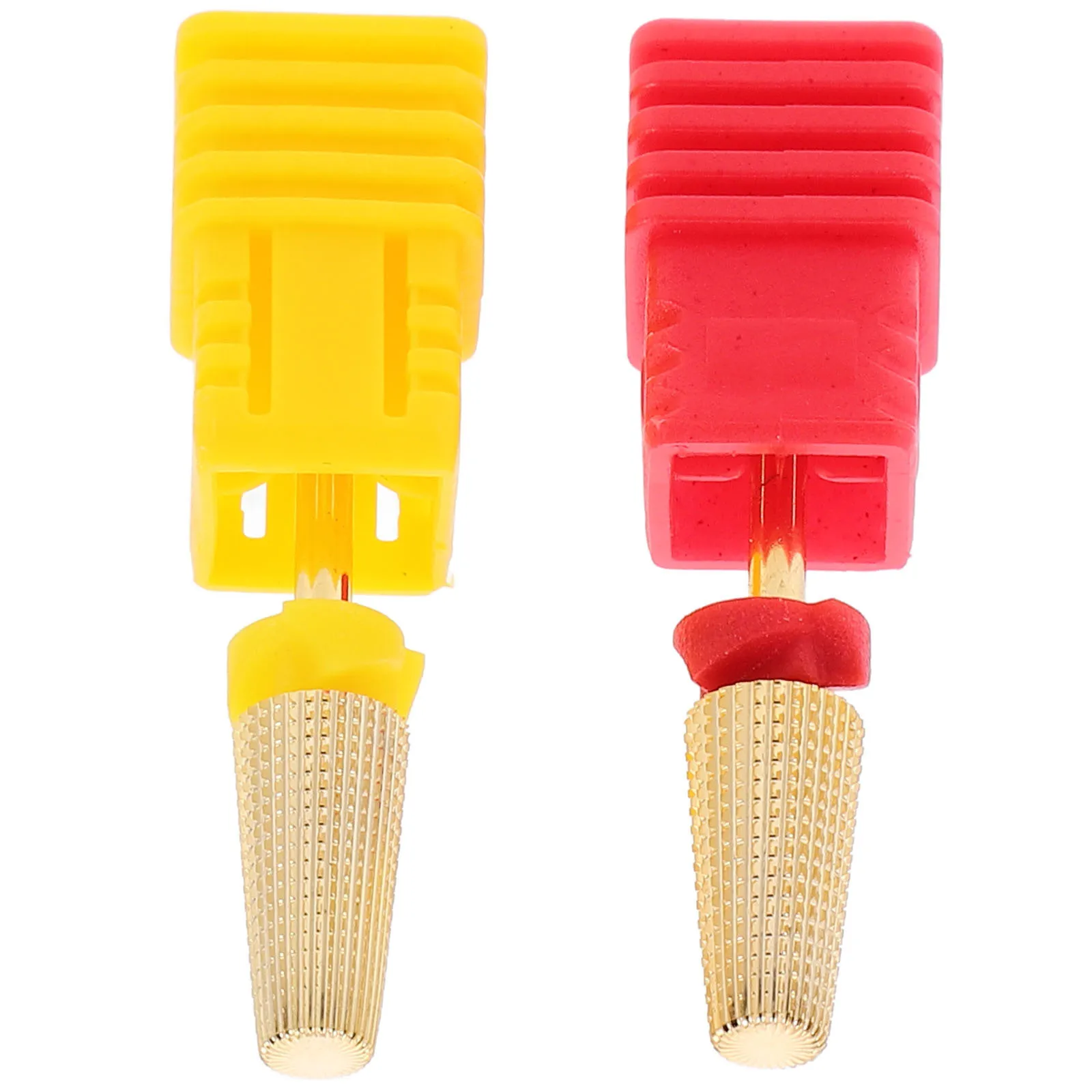 

2 Pcs Nail Art Tools Grinding Head Drill Heads Electric Golden Tungsten Steel Polishing Equipment Bits