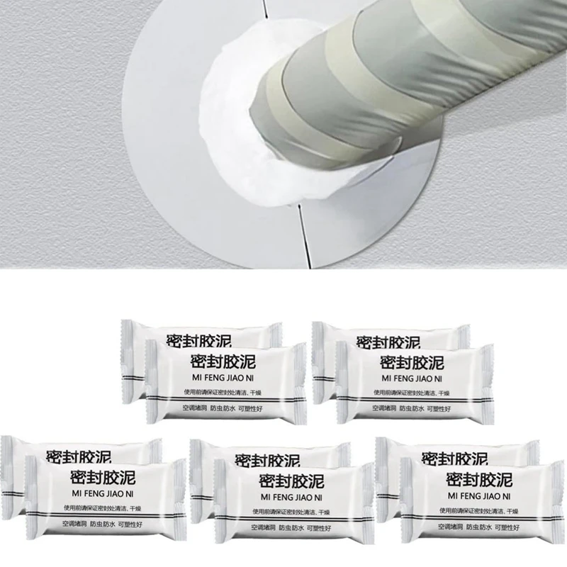 10 STKS Super Diamond Modderzegel, Nieuw Type Witte Afdichting Stopverf Waterdichte Duct Seal Reparatie Afdichting Klei