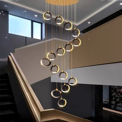 Modern home decoration crystal chandelier, stair Pendant lamp, living room Pendant lights, interior lighting