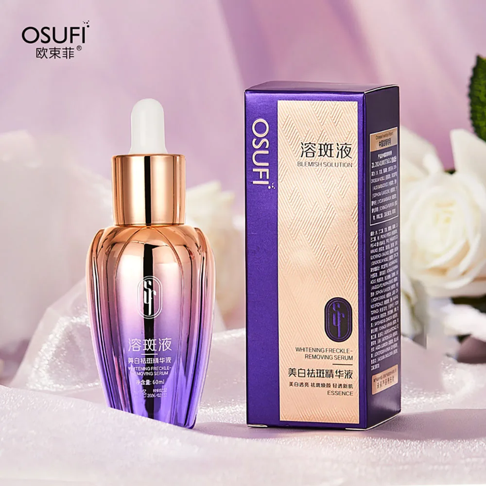 OSUFI Whitening Essence Remove Melanin Fade Spots Facial Moisture Brighten Face Serum Freckle Dissolution Skin Care Products