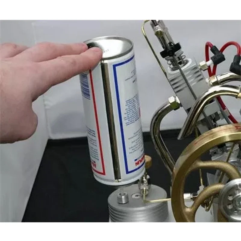 Modelo de motor a gasolina de cilindro duplo 3CC V2 Motor de combustão interna de cilindro único brinquedo de motor de energia a gás