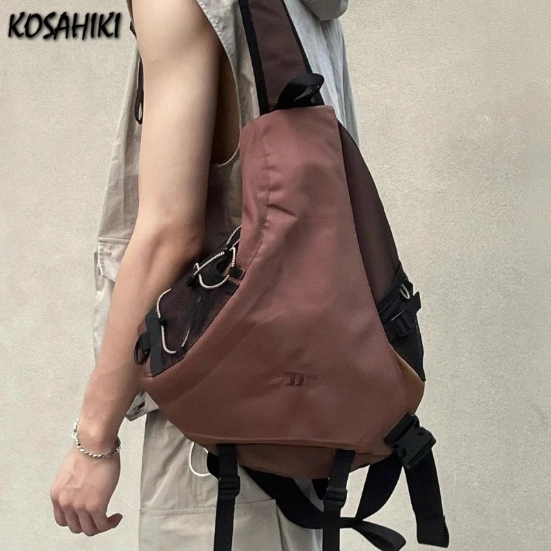 Japanese Casual All Match Women Handbags Streetwear Vintage Y2k Aesthetic Shoulder Bag Fashion Ins Trendy Grunge Crossbody Bags