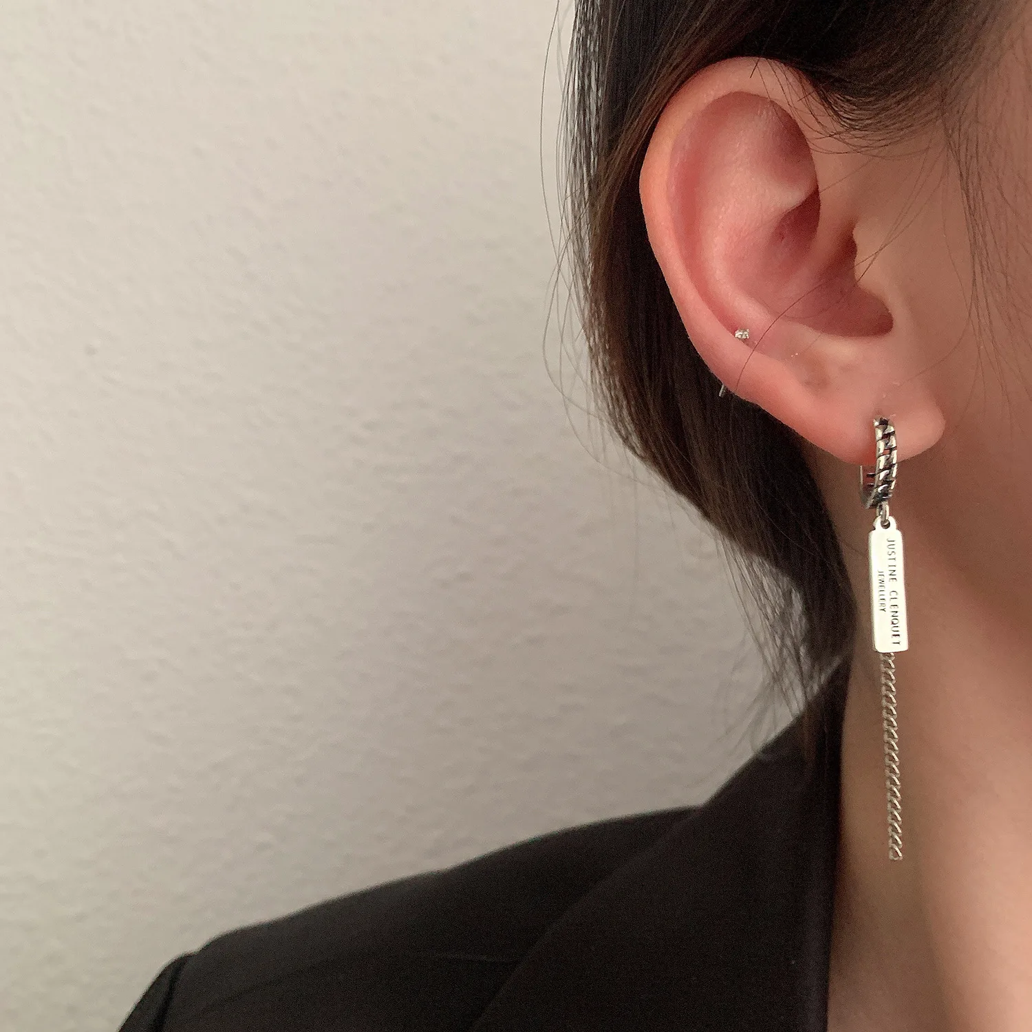 Prevent Allergy Sparkling Zircons Dangle Earrings For Women Couple New Fashion Vintage Geometric Handmade Wedding Bride Jewelry