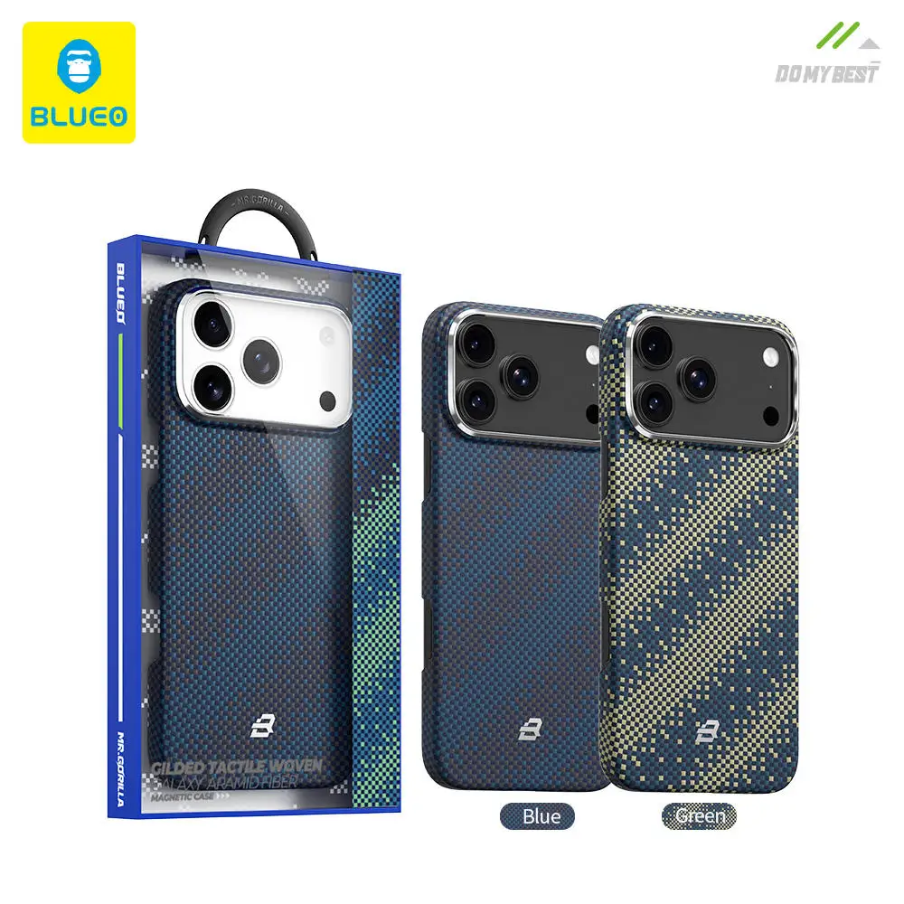 

Blueo Kevlar Series for iPhone 17 Pro Max Case Gilded Tactile Woven Galaxy Aramid Fiber Magnetic Case for iPhone 17 Pro Case
