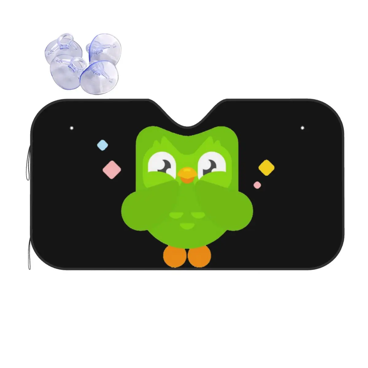 

Duolingo Owl Duo солнцезащитный козырек на лобовое стекло автомобиля, переднее лобовое стекло, солнцезащитный козырек, аксессуары, чехлы