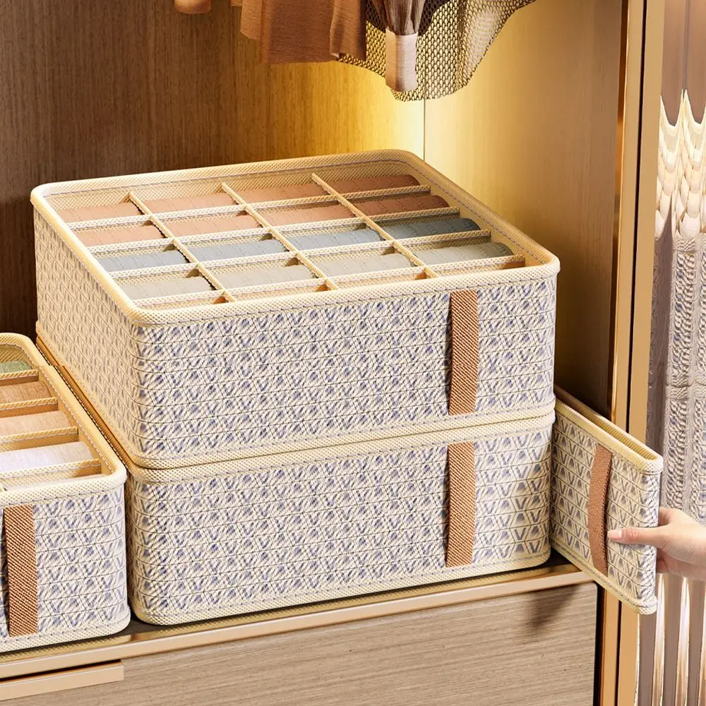 Underwear Storage Box With Compartments Multi-function Wardrobe Organizer Underwear Socks Bra Storage Boxes