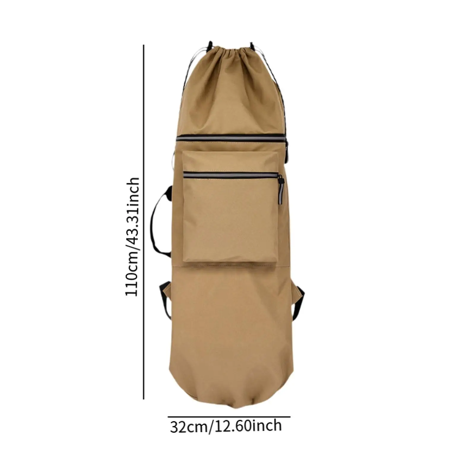 Tas Ransel Skateboard Travel, Tas Tangan Outdoor untuk Aksesoris Skateboard, Bahan Nylon Tahan Air, Tas Jinjing Skateboard Portabel