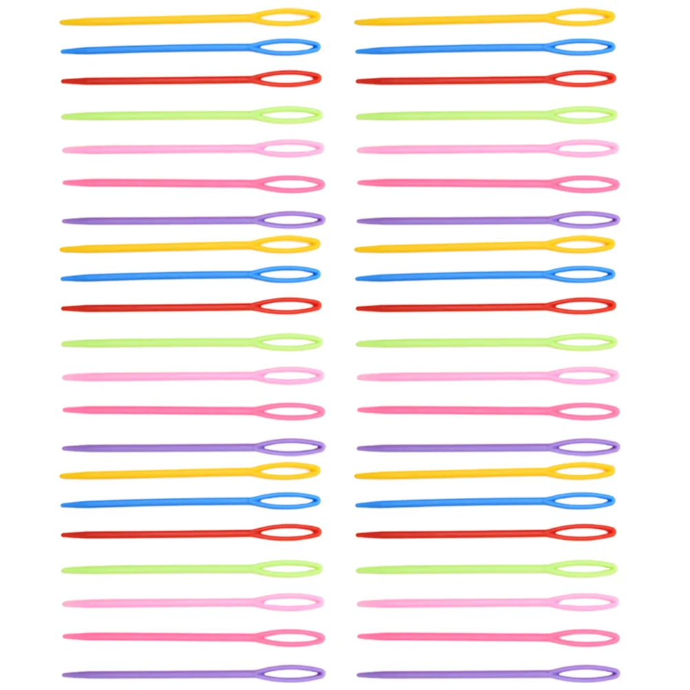 

1000Pcs Knitting Needles Plastic Sweater Needles Smooth Handle DIY Craft Tool for Beginners Intermediate Experienced No Rough