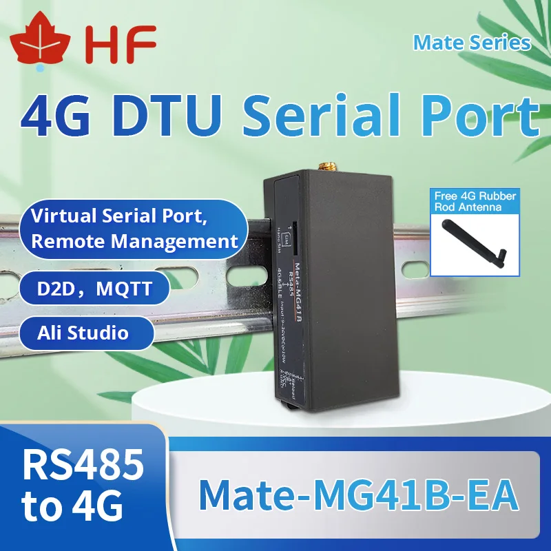 Meta-MG41B-EA For Europe, Middle East, Africa, Southeast Asia RS485 to 4G Bluetooth 2-in-1 Genie DTU Serial Communication Server