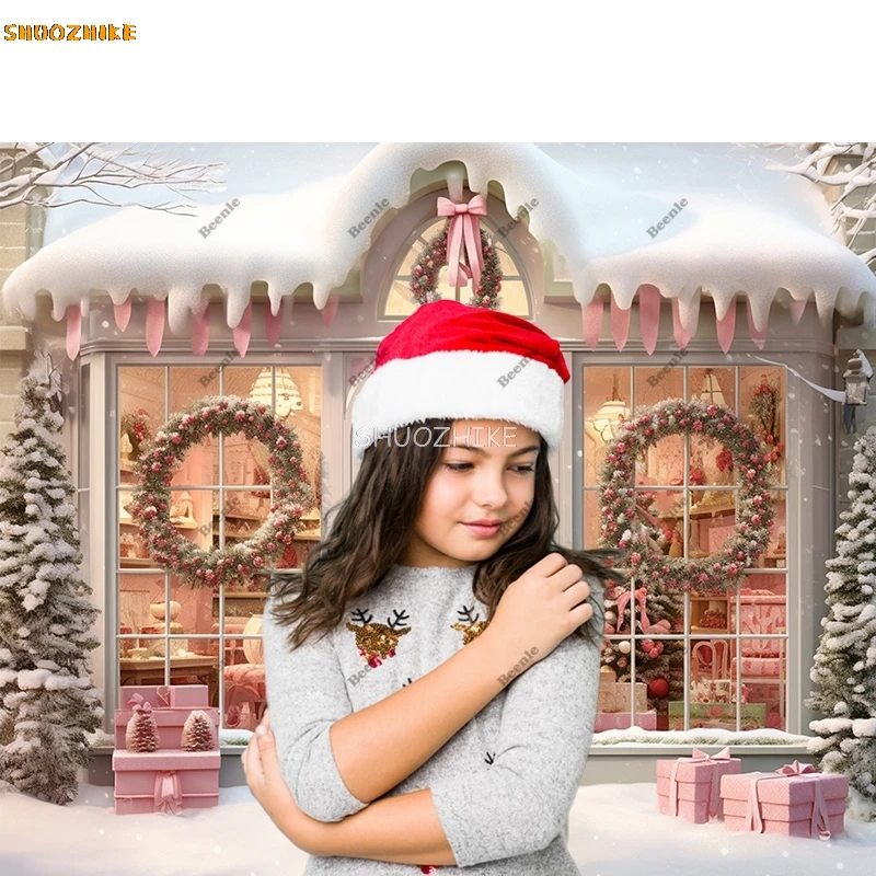 คริสต์มาสภาพฉากหลังXmas Treeของขวัญหิมะฤดูหนาวเด็กครอบครัวภาพพื้นหลังการถ่ายภาพสตูดิโออุปกรณ์