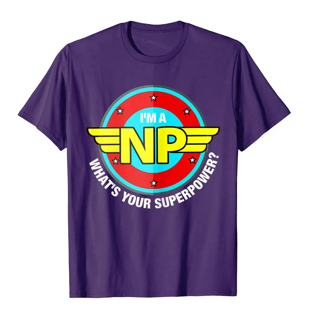 Womens Funny  Super NP Superpower Tee Nurse Practitioner Men Faddish Comfortable Tees Cotton T Shirt Novelty