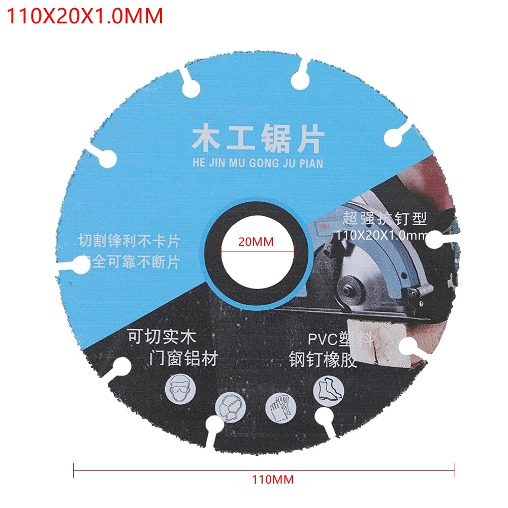 1PCS Liga Disco De Corte Liga Carpintaria Lâmina De Serra De Madeira Maciça Alumínio Plástico Angle Grinder Máquina De Corte Elétrica Lâmina De Serra