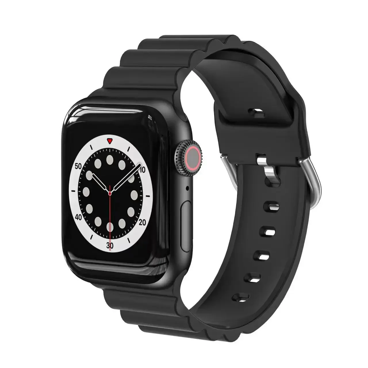 スポーツシリコンストラップ Apple Watch ウルトラ 10 9 8 7 49 ミリメートル 42 ミリメートル 46 ミリメートル 45 ミリメートル 41 ミリメートルブレスレットリストバンド iWatch 6 5 4 SE 44 ミリメートル 40 ミリメートルベルト