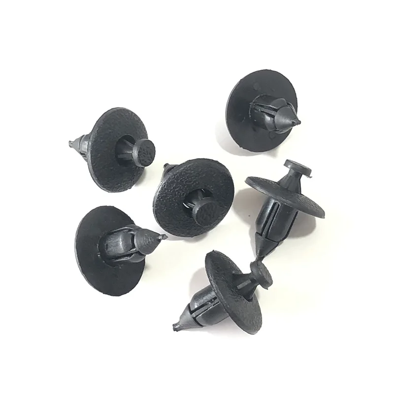 10/20/50pcs Interior Plastic Rivet Fastener Clips Trim Fascias 8mm Hole Push Black For Volvo 3541113 For Bumper, Fascias, Lining