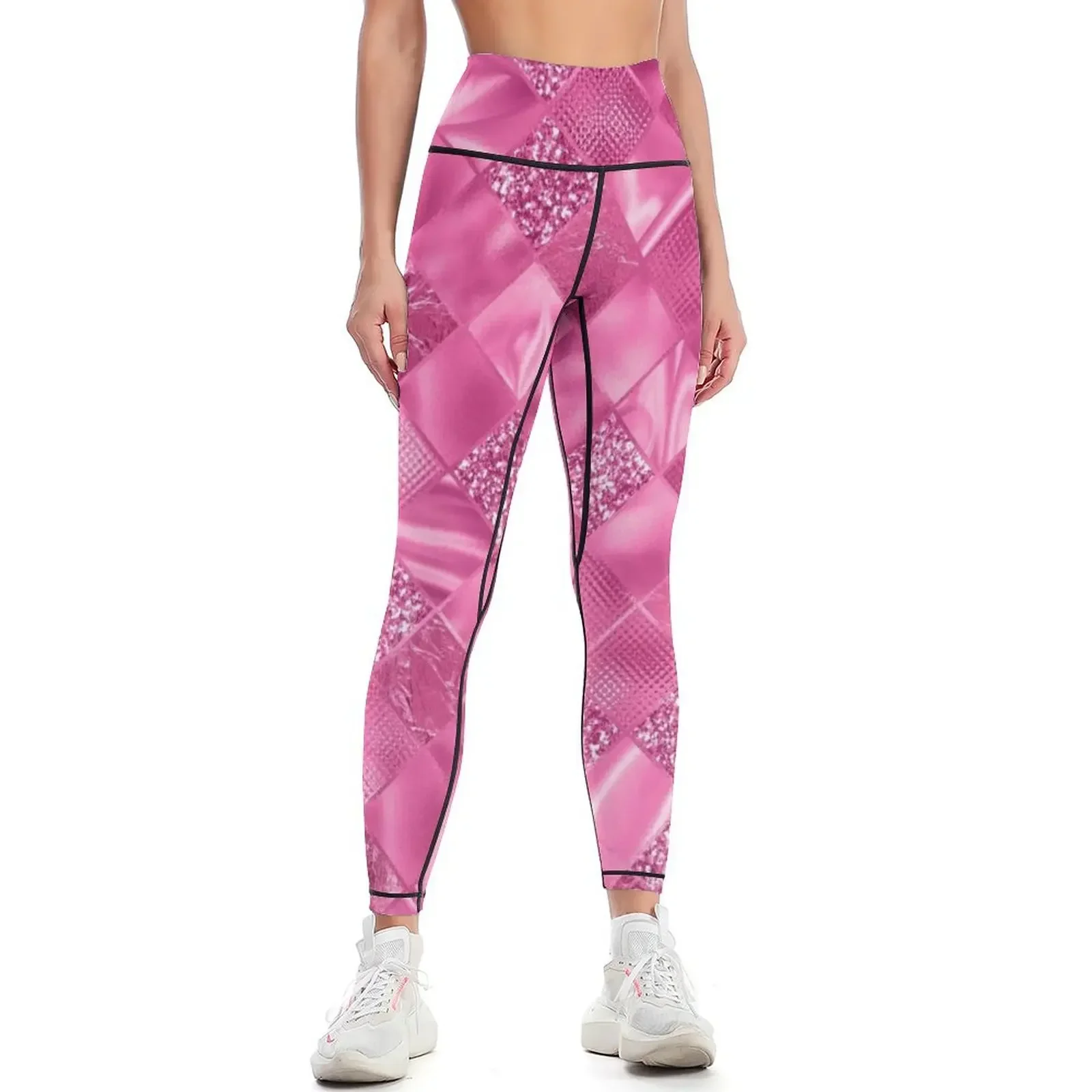 

Hot pink pattern #5 Leggings sporty woman gym Women's sports Women's trousers sporty woman push up Womens Leggings