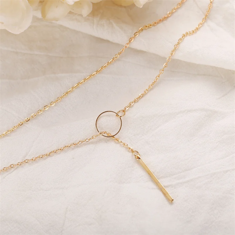 Hot Fashion Casual Chocker Halskette Persönlichkeit Unendlichkeit Kreuz Anhänger Gold Farbe Choker Halsketten auf Hals Frauen Schmuck 2022 – Detail 8