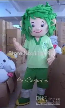 Nieuwe Volwassen Halloween Kerstjongen Mascotte Fancy Cartoon Mascotte Kostuum Pluche Fancy Dress Mascotte Kostuum