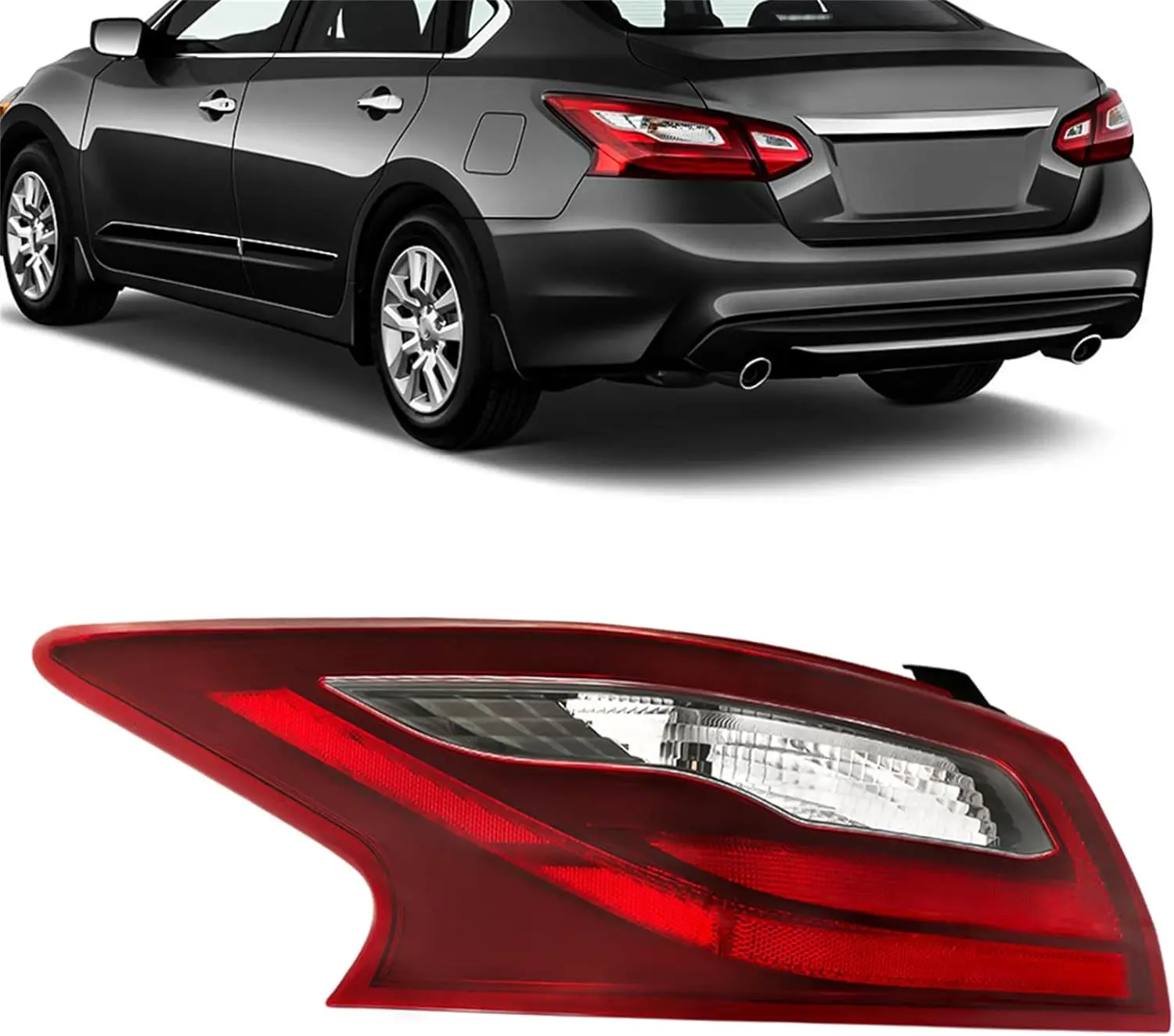 

Left Outer Tail Light Replacement for Nissan Altima SR 2016-2018 Rear Brake Lamp Smoke Lens LH 265559HS1A NI2804111