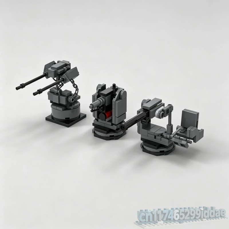 NEW 140PCS Sentry Turret Defense System MOC Creative Building Blocks Combat Model DIY Assembly Toy Science Fiction Gift Puzzle