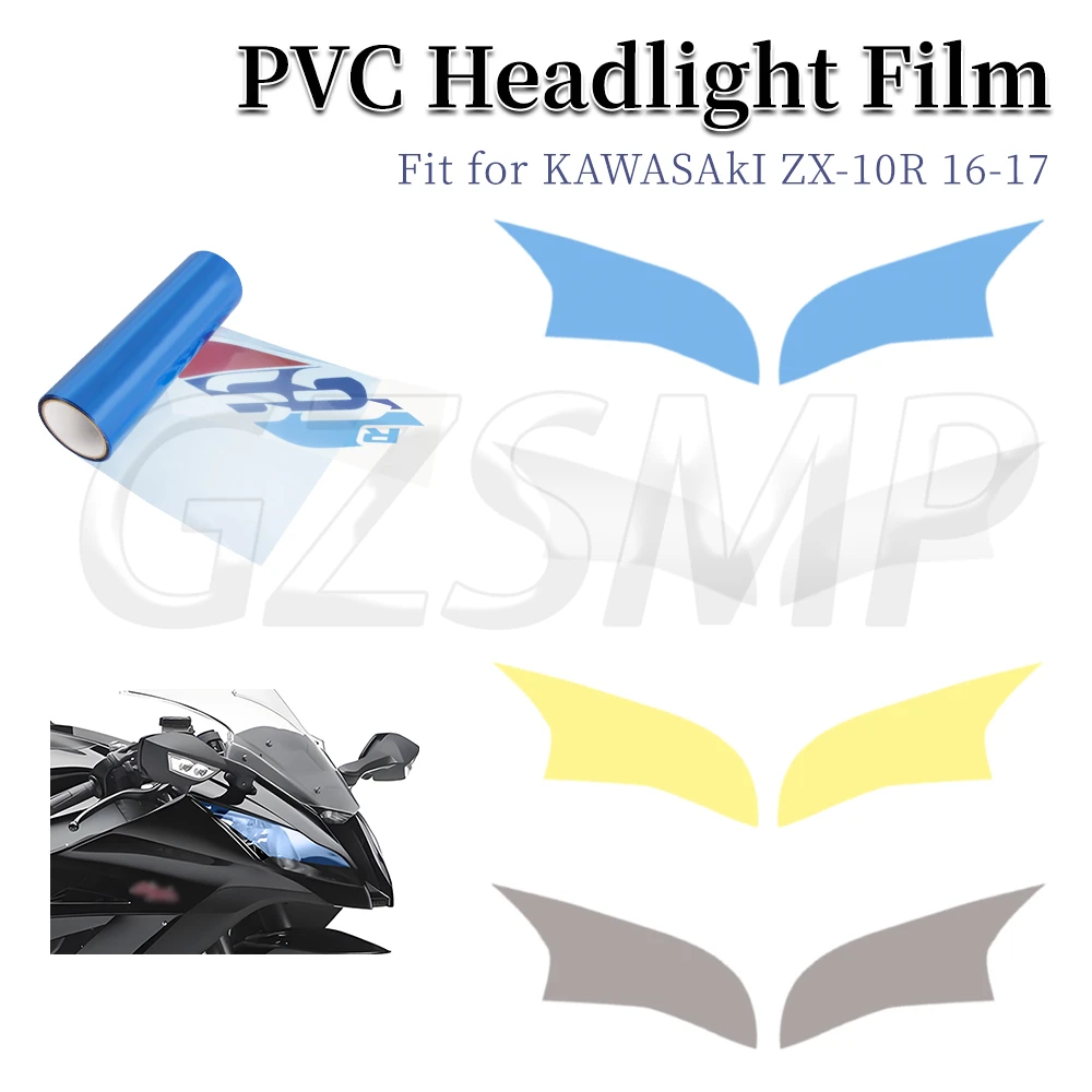 

fit For KAWASAKI ZX-10R ZX10R ZX 10R 2016-2017 Motorcycle Transparent Film Front Fairing Headlight Guard Sticker