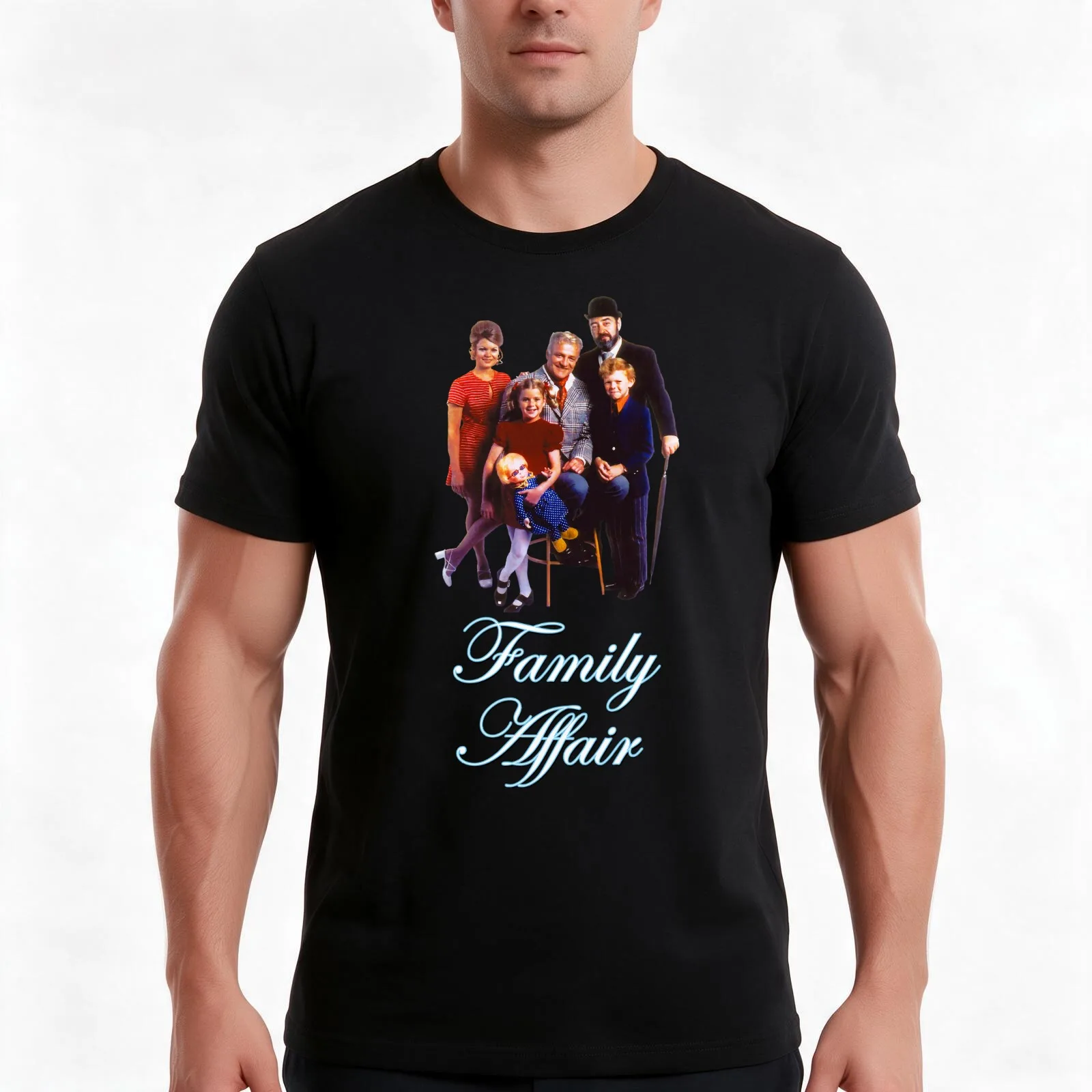Vintage Family Affair Retro Throwback Tribute T-Shirt, Summer Casual Cotton Tee, Oversized Streetwear Tops, Unisex Men Women