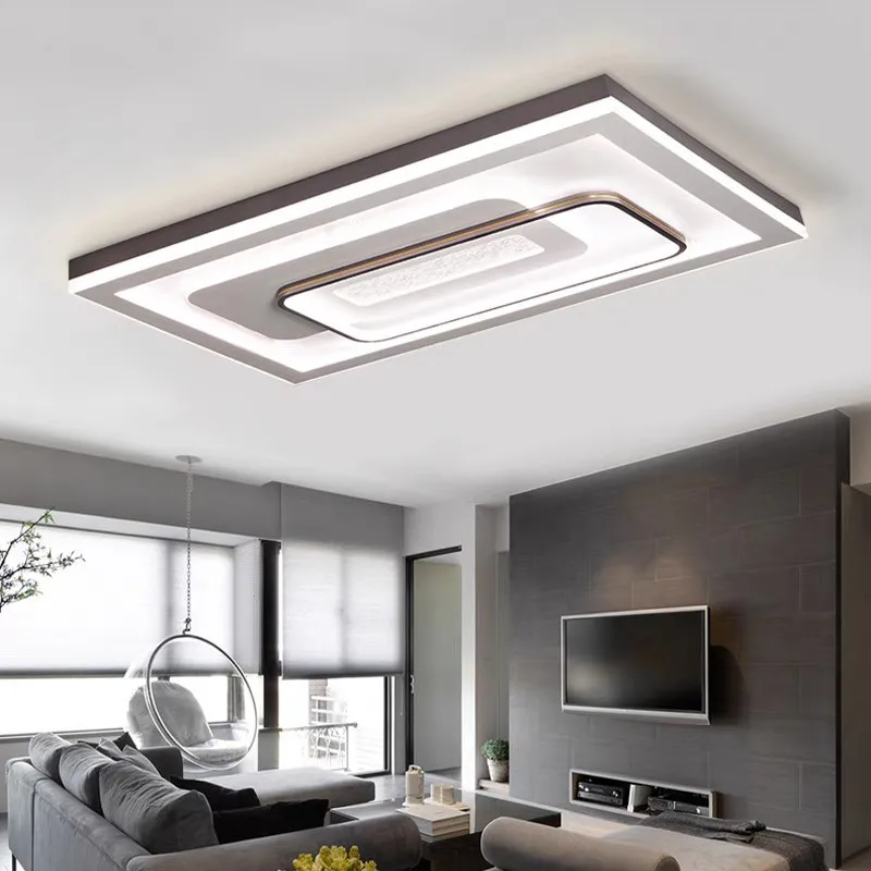 هندسة مصباح غرفة المعيشة، مصباح السقف، بساطتها الحديثة، دراسة إبداعية للجو، القاعة