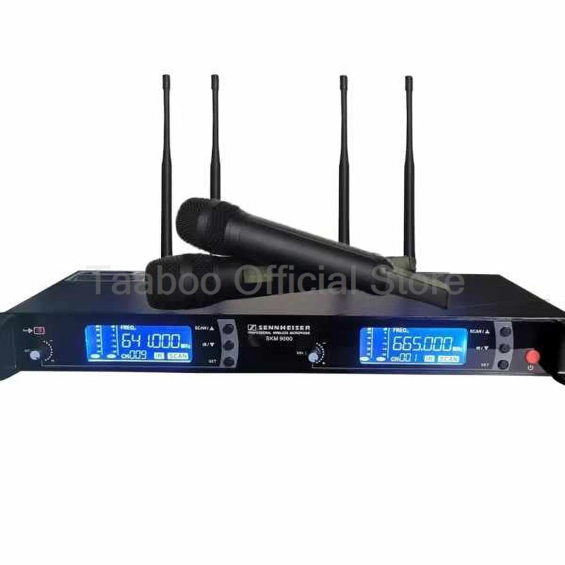 Professioneel draadloos microfoonsysteem 2-kanaals LCD-scherm Handmicrofoon Radiosysteem Studiomicrofoon voor Karaoke Party Church