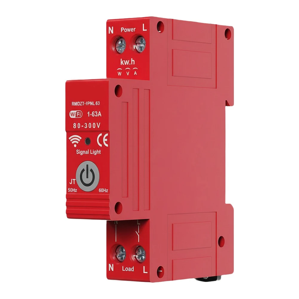 

1pc WIFI Circuit Breaker Metering Meter Overcurrent Protection For Household Electricity Easy Installation