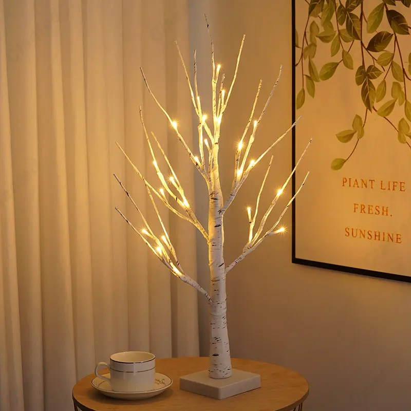 Veilleuse LED Branche Lumineuse, Boudéséquilibre, Convient pour la Maison, Chambre, ixde Mariage, Décoration de Noël, 24/144 LED