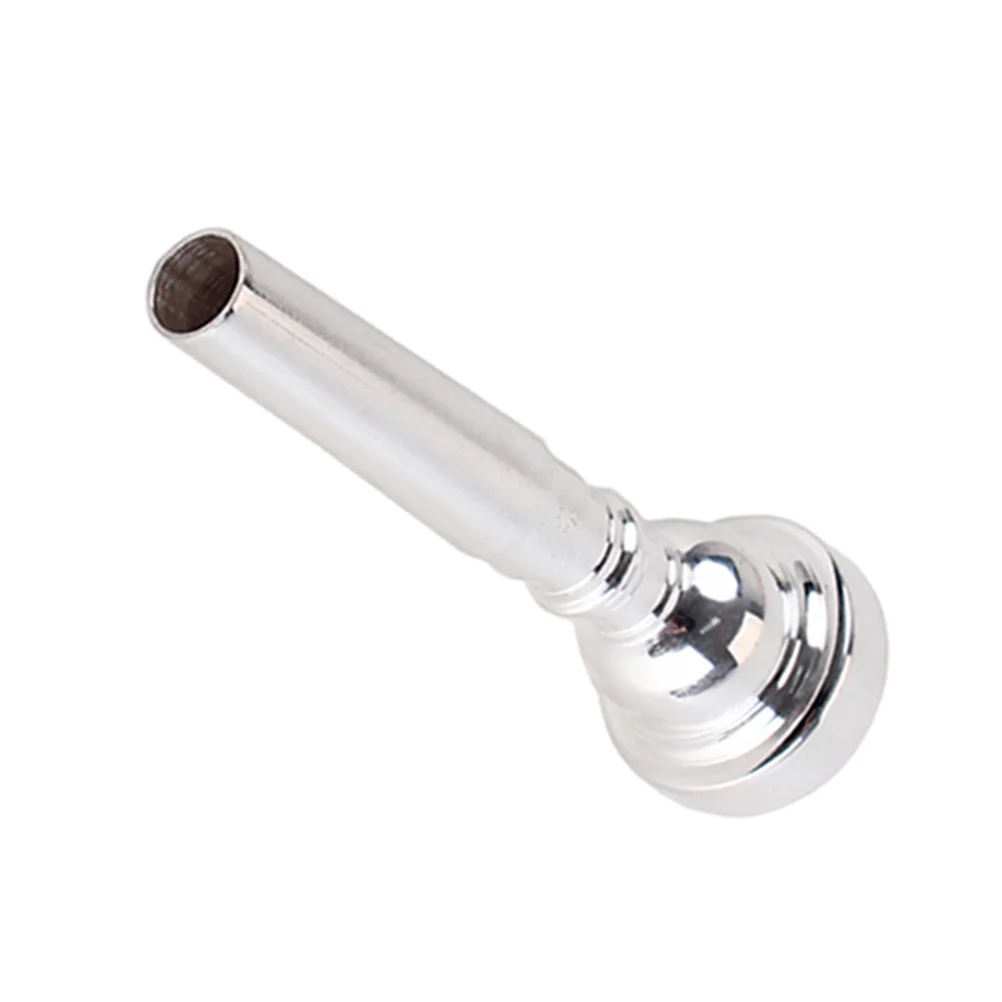 

Silver Plated Trumpet Mouthpiece Advanced Metal Craft Unique Shape Clear Smooth Tone for Beginners C507 Trumpet