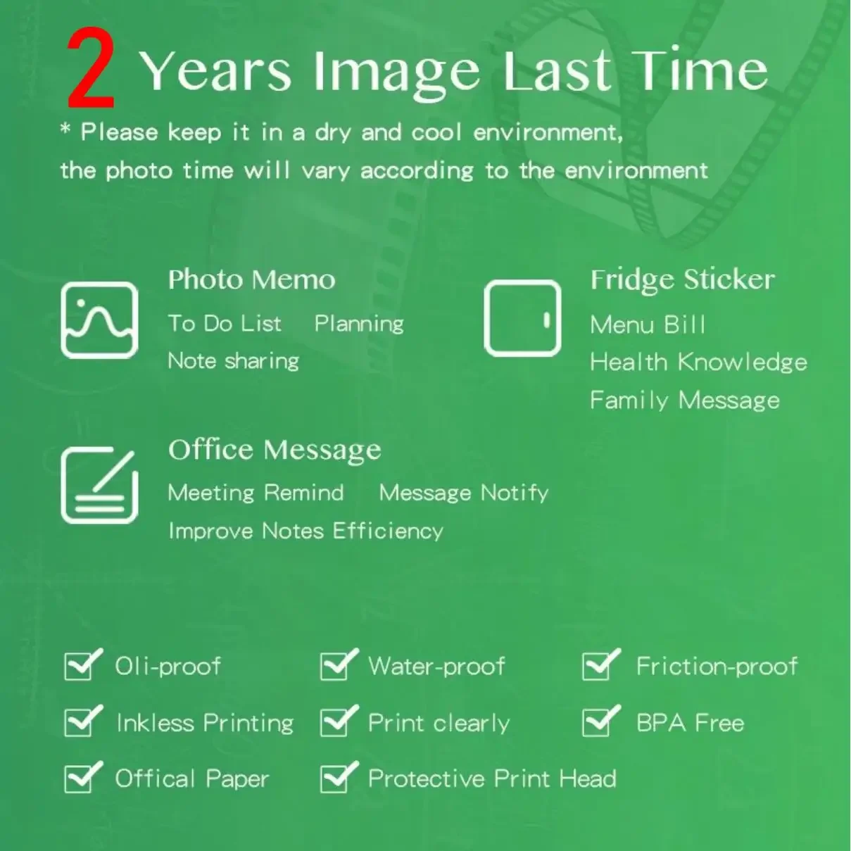 Peripage Mini Printer Paper Adhesive Thermal Paper Rolls White Paper for Peripage A6 Paperang All Bluetooth Mini Printer