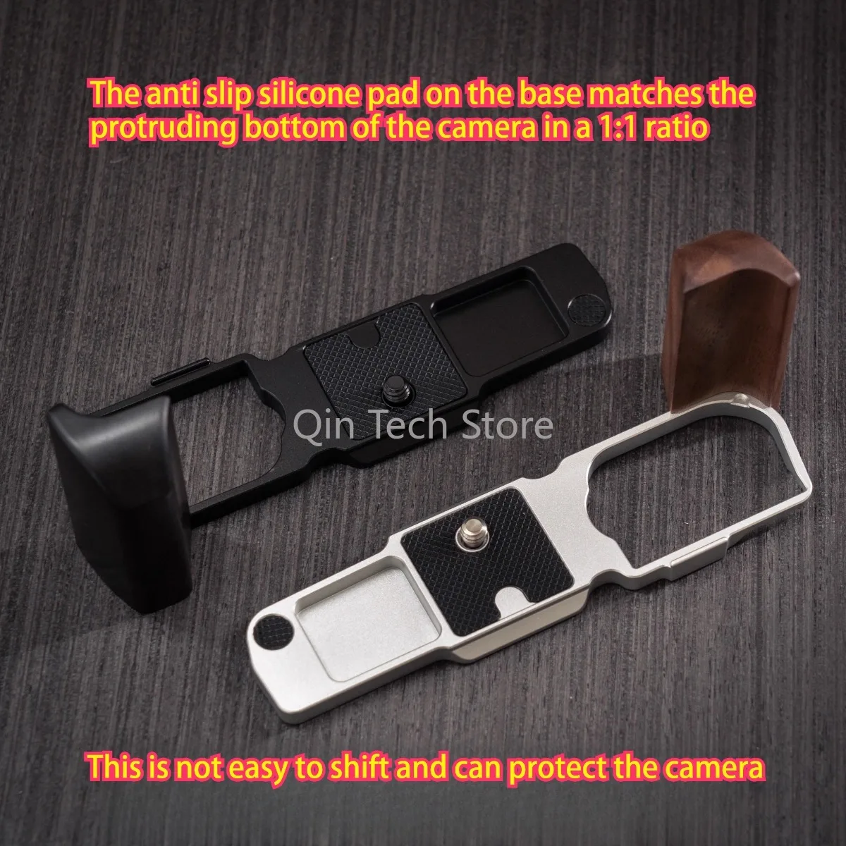 Wooden Hand Grip L Type Plate Bracket for Olympus OM-3 OM3 Camera Handle Holder Clamp Tripod Quick Release Aluminum Alloy Base