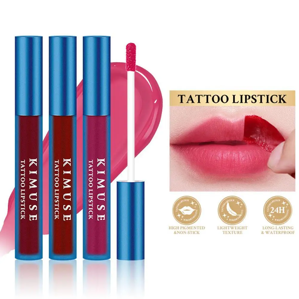 Lip Stain 4 colori Tattoo Lipstick Magic Color Peel Off Mask Tint Long Lasting Waterproof antiaderente Lip Gloss per donne ragazze