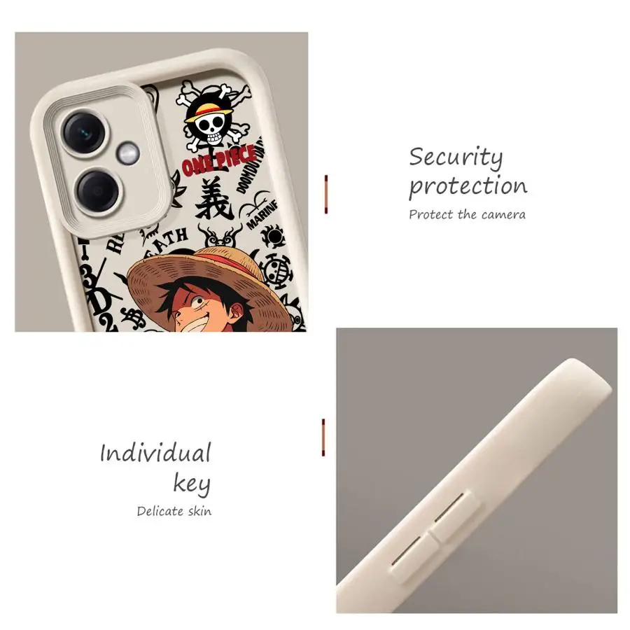 레드미 A3 A4 13 12 A1 A2 플러스용 케이스 소프트 쉘 쿨 원피스 루피