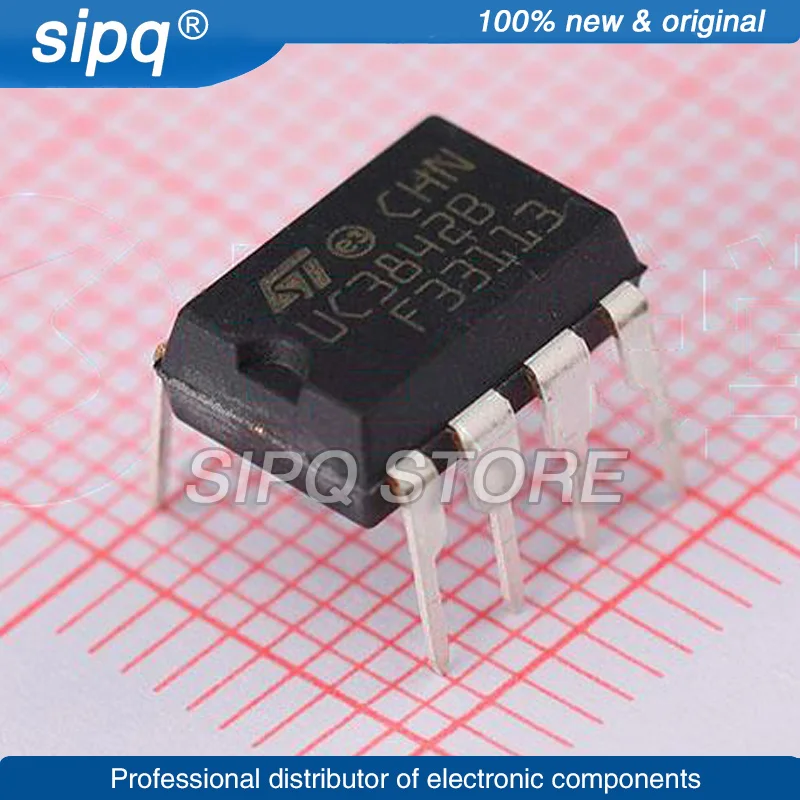 10PCS/LOT UC3842BN UC3842 500KHZ 10V~30V DIP-8 AC-DC CONTROLLERS & REGULATORS Brand New Original In Stock Authentic Product IC