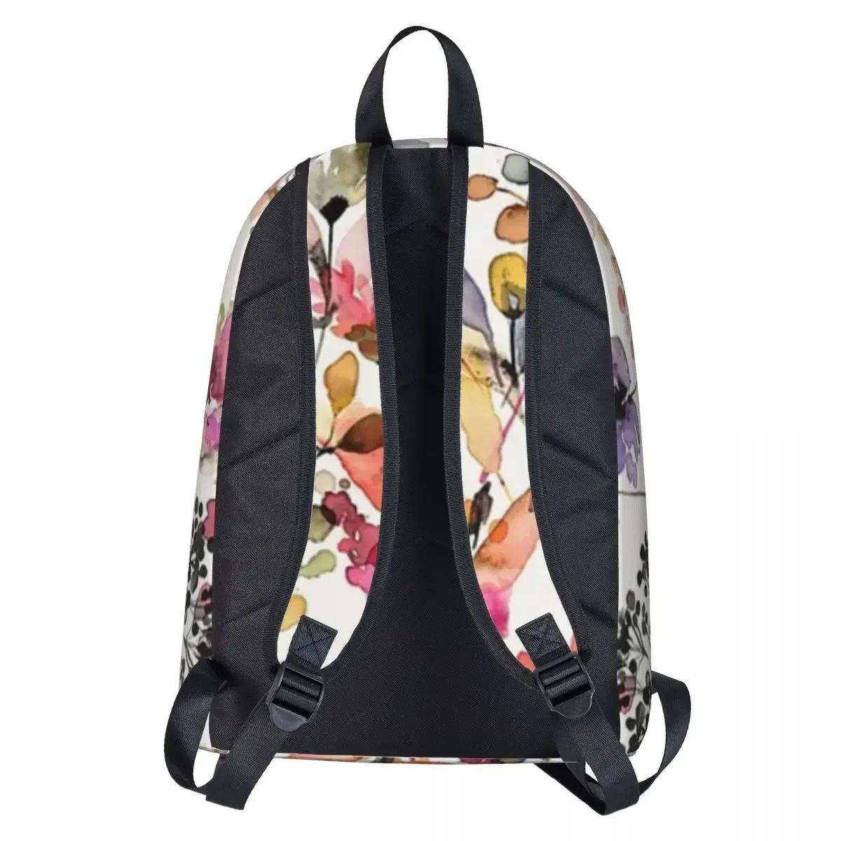 Acuarela de flores y plantas salvajes, mochila con estampado botánico de naturaleza salvaje, bolsa escolar para estudiantes, mochila para portátil, mochila de viaje