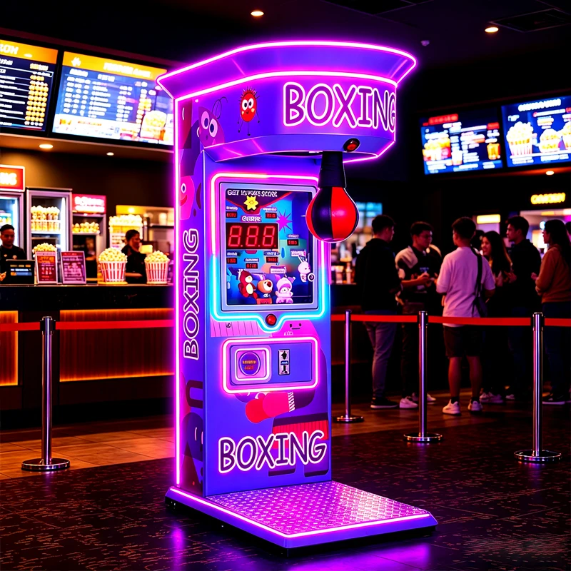 Boxing Punching Game Machine Coin Operated Strength Tester Arcade Machine For Street Plaza Customized