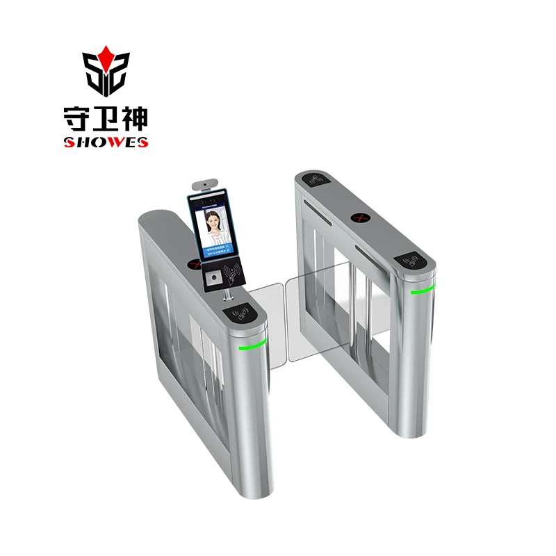 QR Code Access Control Automatic Swing Barrier Turnstile Gate With Face Recognition