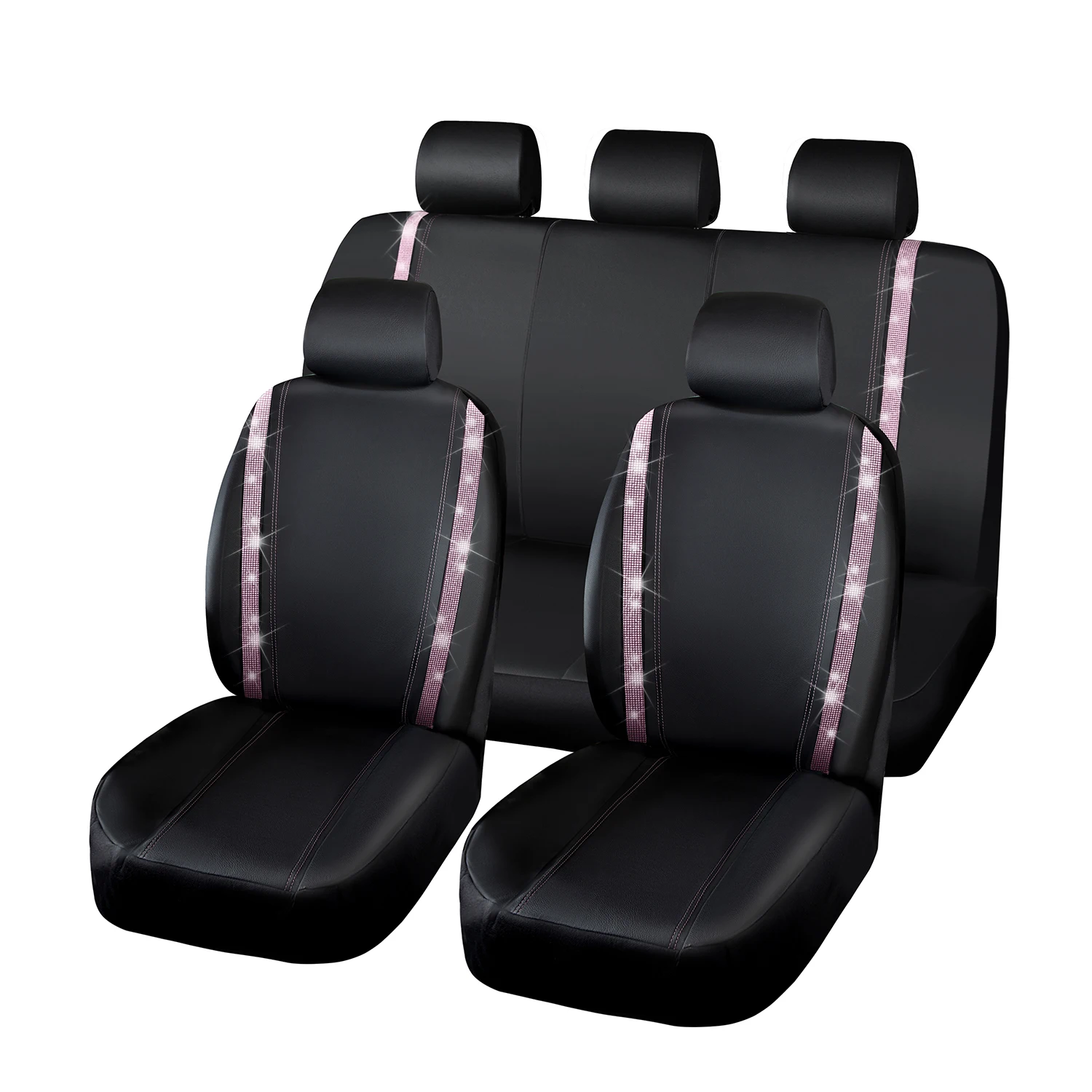 

Pink Rhinestone Bling Car Seat Covers Universal Car Seat Protector Covers Auto Seat Cover Car Interior Accessories