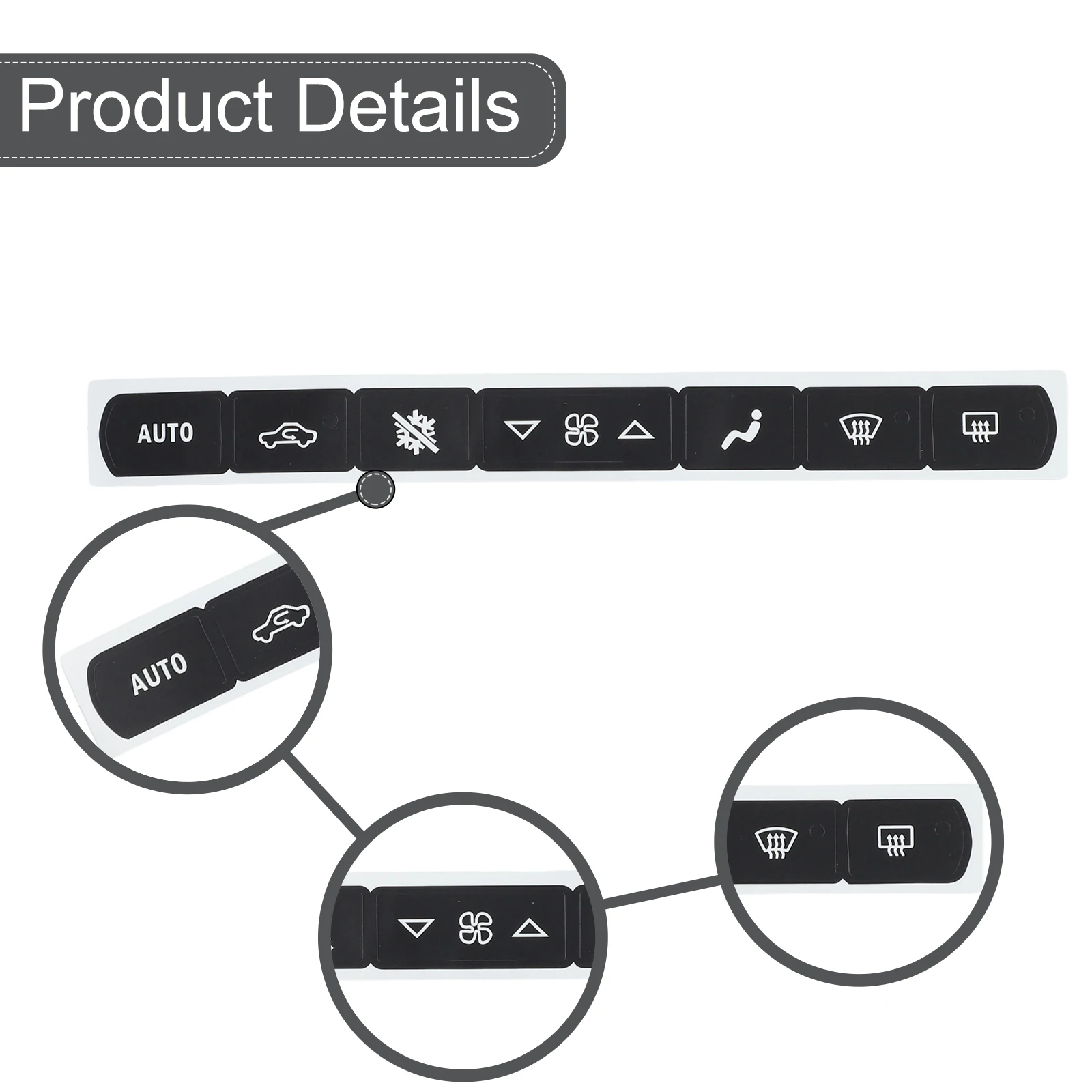 

Button Repair Sticker Car Center Console A/C Climate Control Button Repair Decals Stickers For Corvette C6 2005-2013