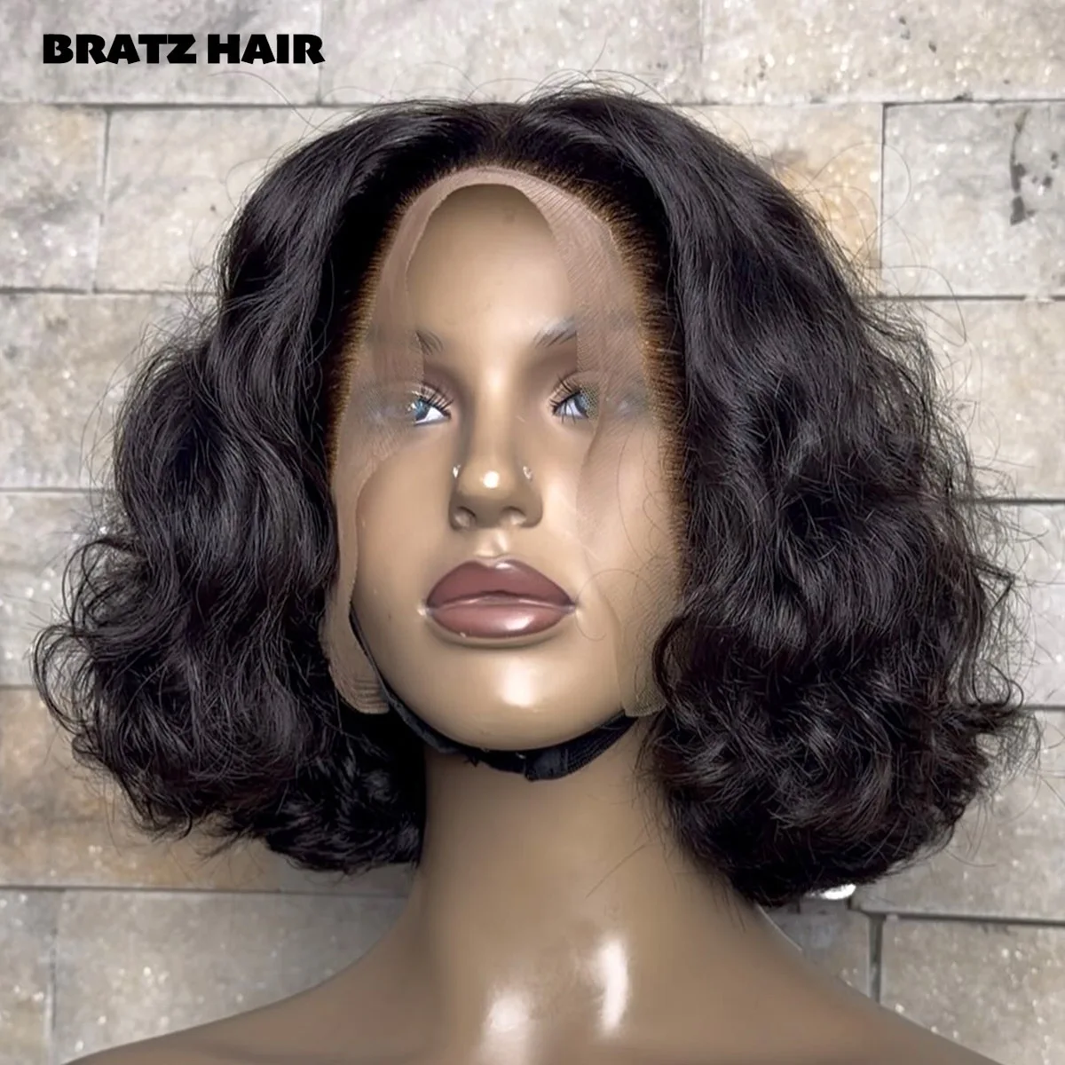 Super Double Drawn Loose Boyd Wave 13x6 13x4 HD Lace Frontal Drawstring Glue-Free Wigs Pre Plucked Human Hair Bouncy Wave Wigs