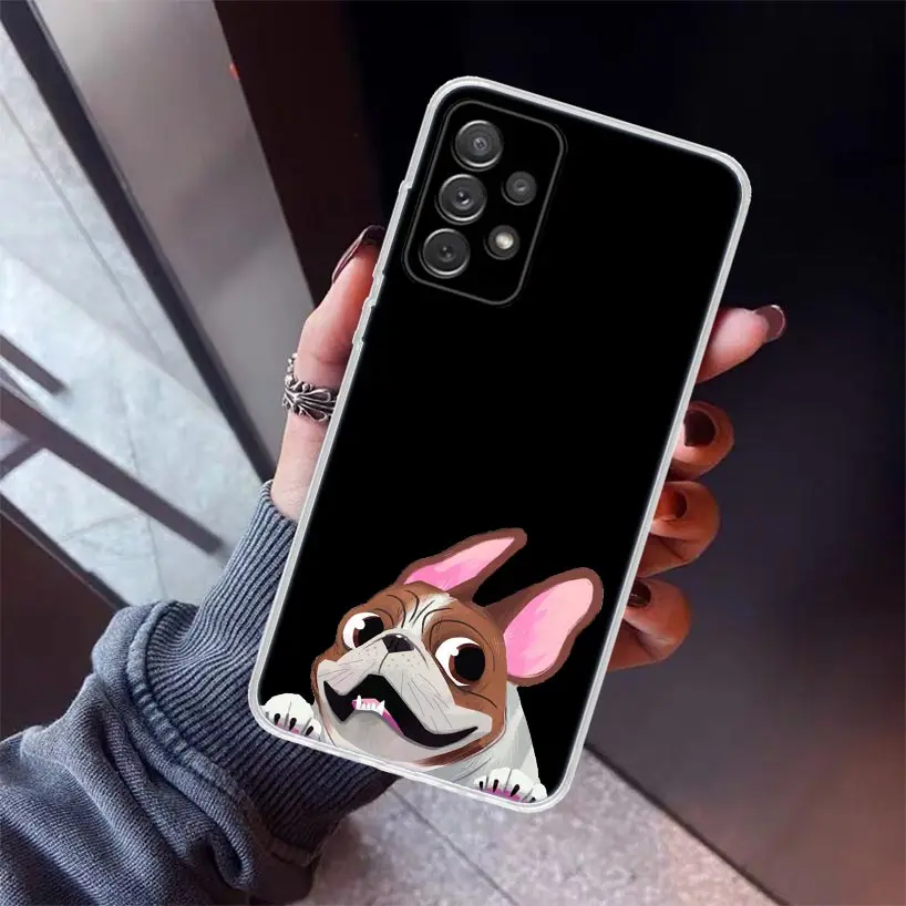 Pug Dog French Bulldog Phone Case For Samsung Galaxy A15 A14 A13 A12 A55 A54 A53 A52 A35 A34 A33 A32 A25 A24 A23 A22 A04S A03S A