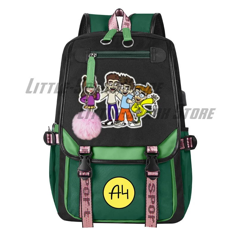 Cartoon A4 Lamba Girl Backpack USB school bag A4 Vlad Kids Student Schoolbag Влад Бумага А4 Laptop Backpack Mochila Travel Bag