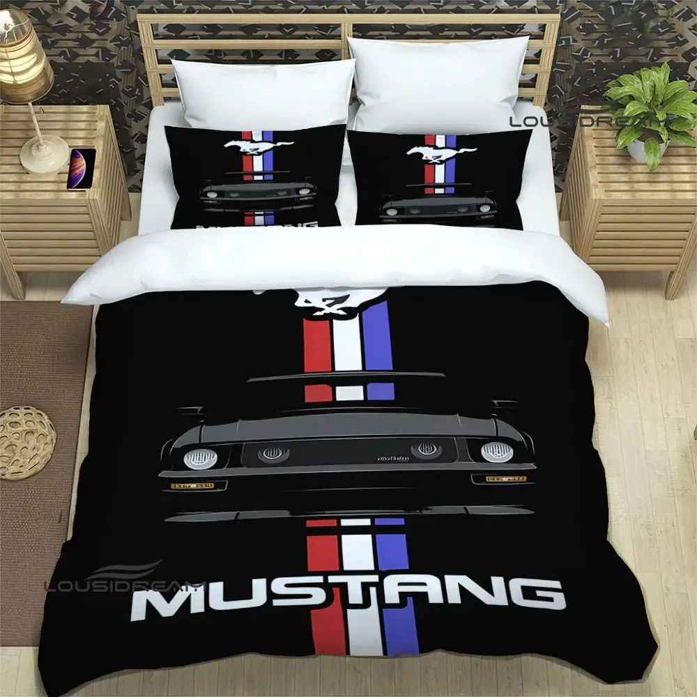 

Mustang car logo printed Bedding Sets exquisite supplies set duvet cover bed comforter set bedding set luxury birthday gift